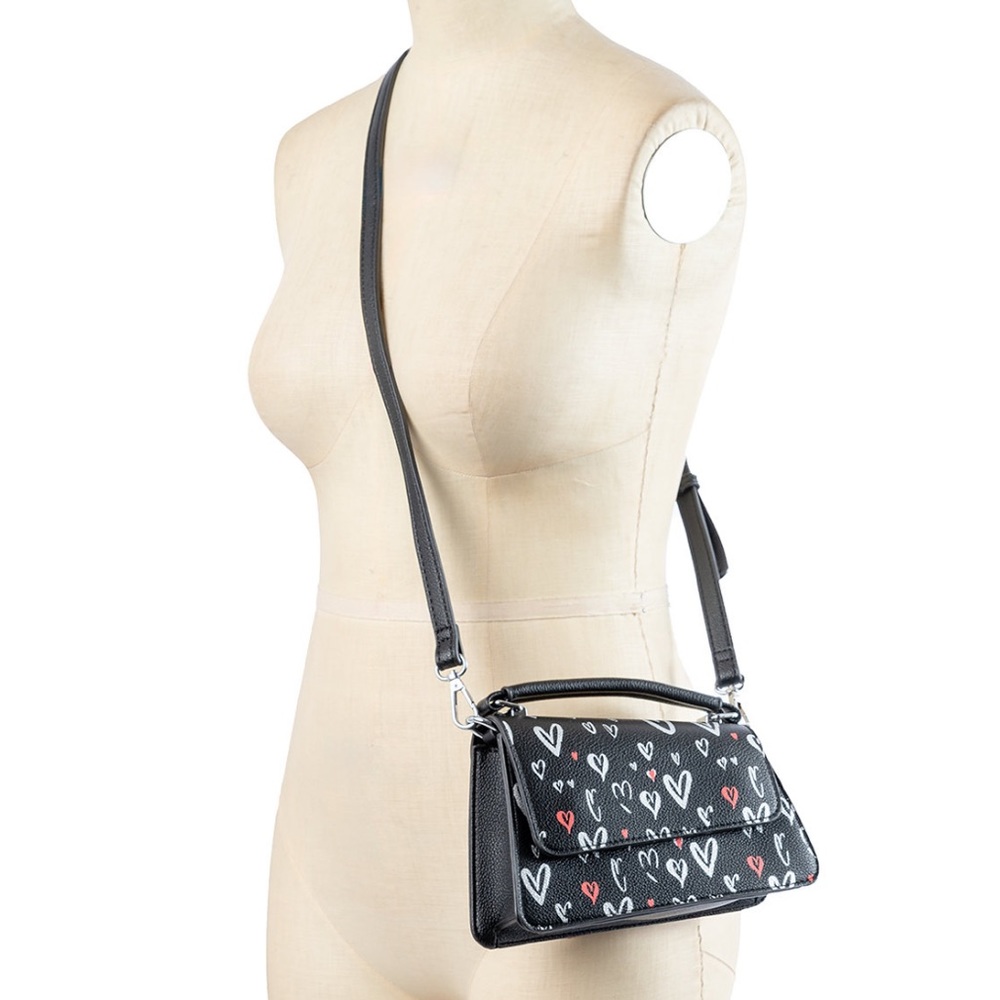 NWT Skinnydip London April Graffiti Hearts Crossbody Bag - Picture 9 of 10